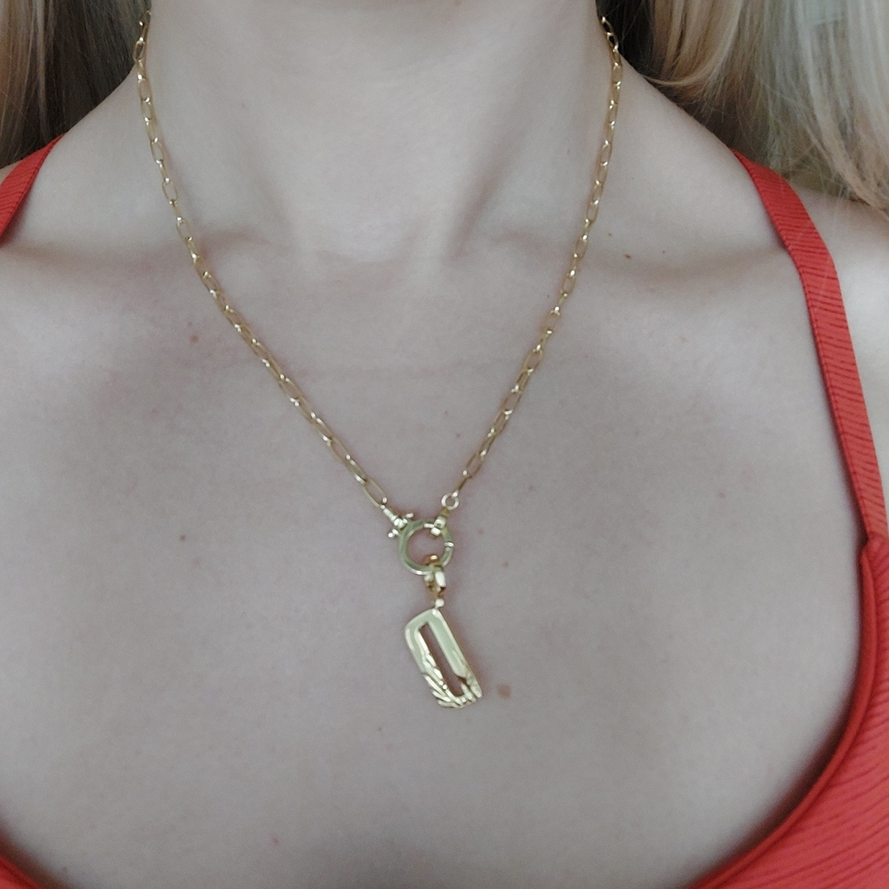 Gorjana D charm 18k Gold Plated